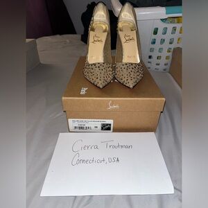 🖤 Louboutin Follies Mesh Heels Size 38